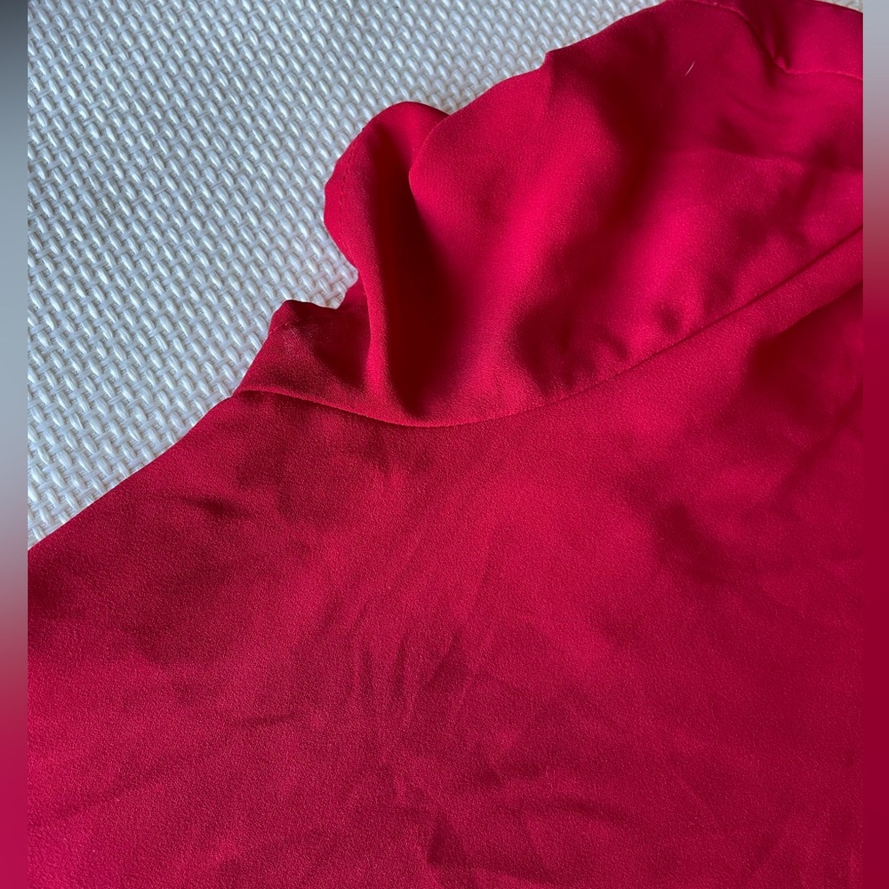 Pleione Red Women’s Large Short sleeve Blouse - Picture 3 of 7